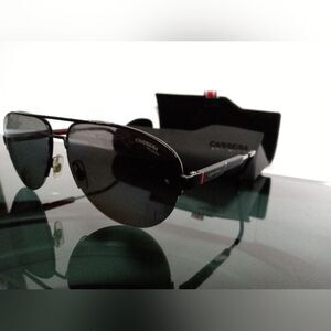 Carrera Sunglasses 8030/S Black with Red Accents